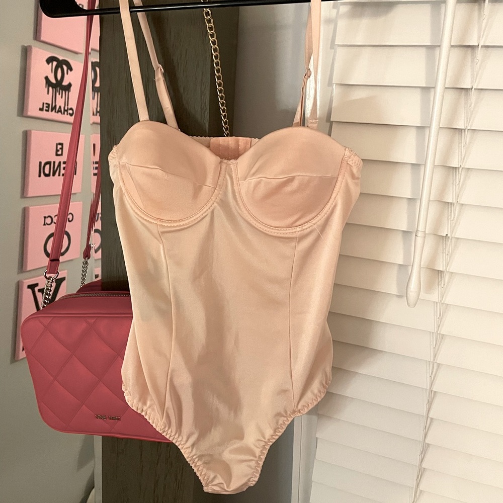 Charolette Russe Baby Pink Bodysuit. Size Small